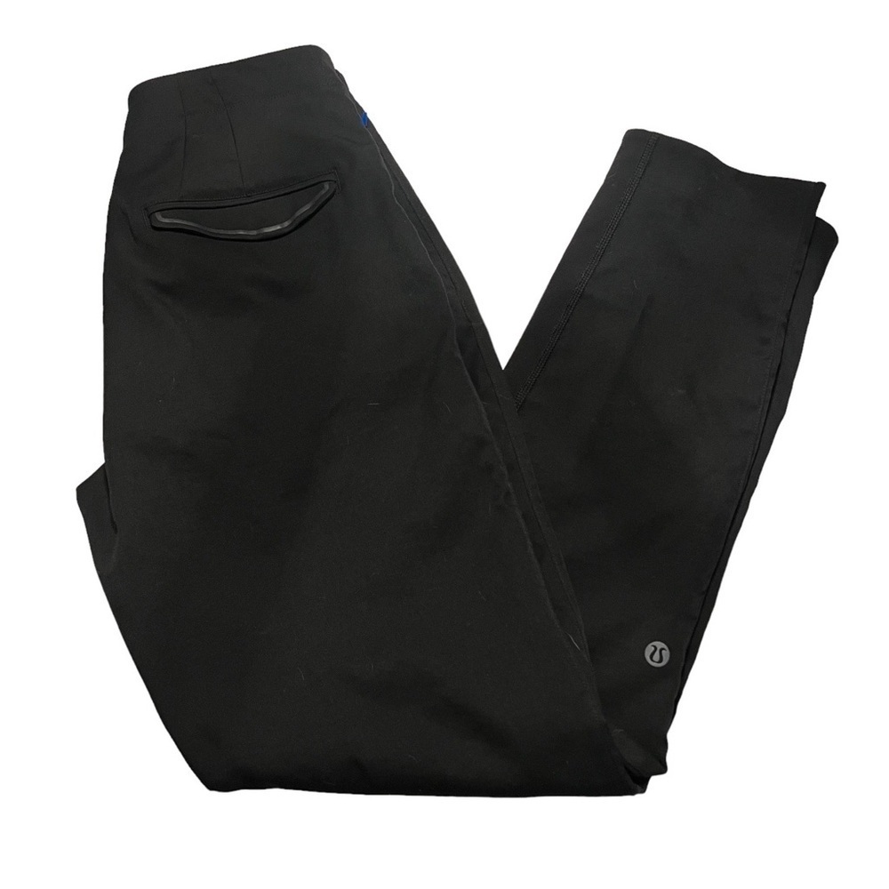 LULULEMON Flap Pocket Capri/Dress Pants in Black w/ Gray Trim Size 2